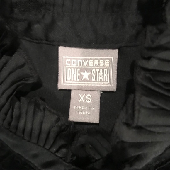 Black Silky Victorian Style Ruffle Blouse - Picture 9 of 9